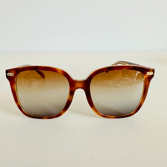 NEW COACH WOMEN'S 56MM DARK TORTOISE CANARY SUNGLASSES HC8381F-57563J-56 - Picture 3 of 13